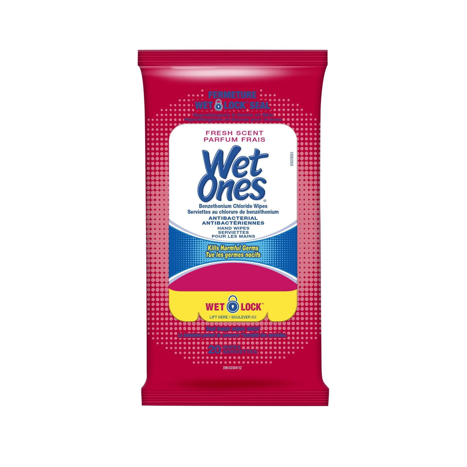 Wet Ones Antibacterial Wipes, Fresh Scent, Hand Wet Wipes, 20 Wipes