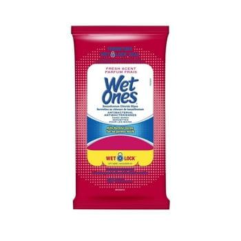 Serviettes antibactériennes Wet Ones, serviettes préhumectées pour les mains  au parfum frais