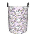 thumbnail image 2 of Goofa Purple Rabbit Printed Circular Hamper,Laundry Basket with Handles,Storage Baskets Foldable,Large Capacity Laundry Hamper-Medium, 2 of 8