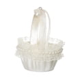 thumbnail image 4 of Cesta de flores para boda al aire libre, decoración para fiestas, cesta de cintas de satén exclusivas para novias, bodas, reuniones familiares, B, 4 of 8