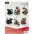 thumbnail image 2 of Bucilla Felt Ornaments Applique Kit Set Of 6-Santa's Black Bear Cabin, 2 of 3