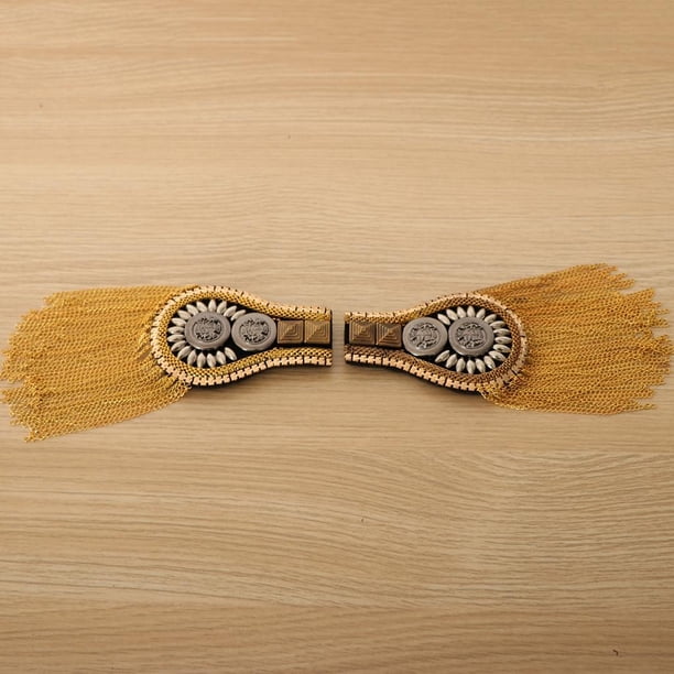 Broche Para Hombre Perfecl Epaulet Hombrera de Hombro Borla Oro