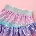 thumbnail image 3 of Girls' Scale Sparkling Layered Ruffle Skirt â Summer Party Rainbow Mini Skirt (3-8Y), 3 of 8