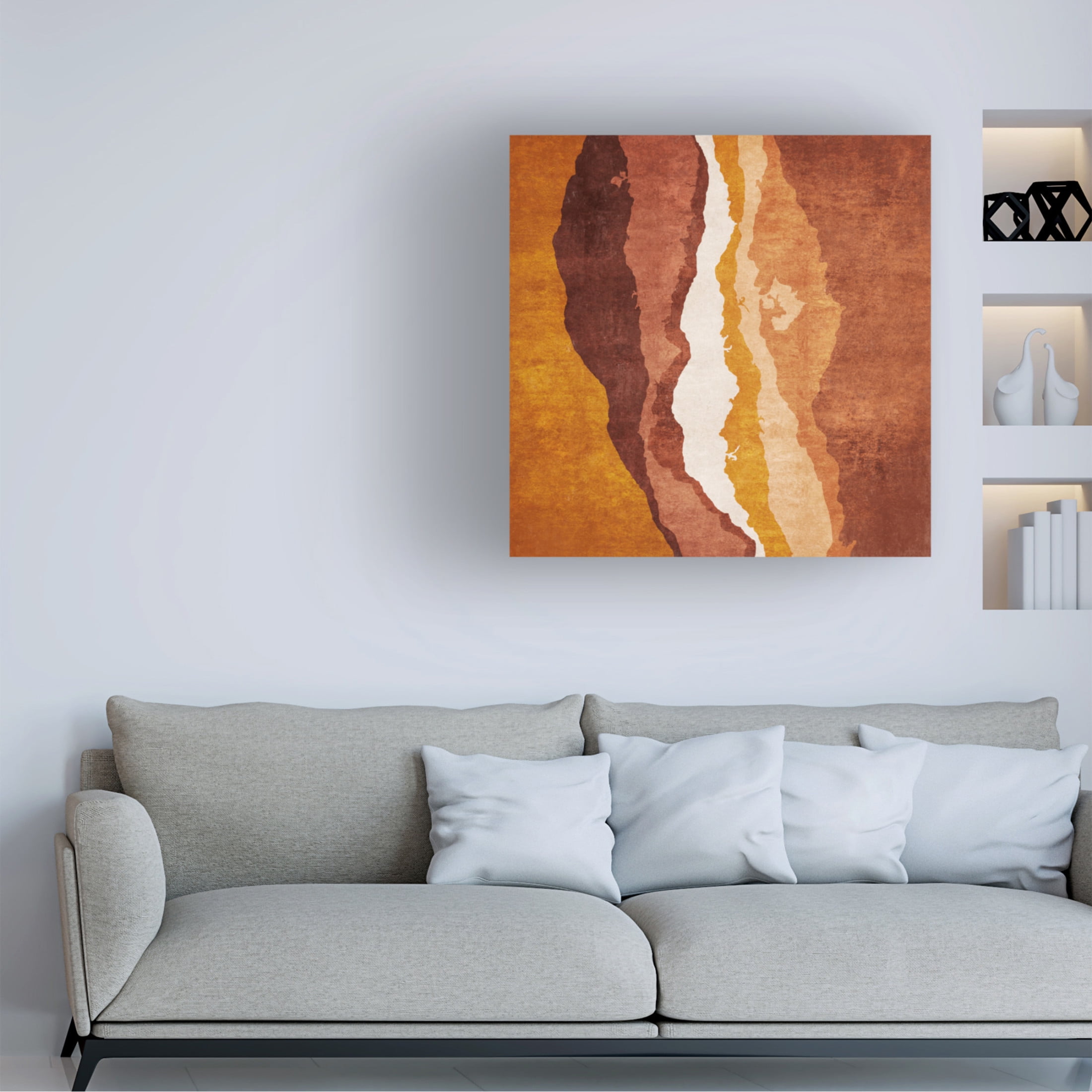 Trademark Fine Art Emel Tunaboylu  Hardal Catlak Katmanlar Canvas Wall Art