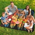 thumbnail image 7 of Colorful Tie Dye Vortex Waterproof Picnic Blanket with Foldable Zipper, Suitable for Outdoor Use, Suitable for Travel, Camping, Beaches, Parks, Grasslands, Picnic Blanket Accessories, 7 of 7