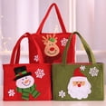 thumbnail image 4 of Ounissouiy Bolsa de regalo de Navidad, bolsa de embalaje interesante, diseño de asa, bolsas de dulces de Navidad, soporte de almacenamiento, Kits de decoración para fiestas Alce, 4 of 6