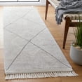 thumbnail image 2 of SAFAVIEH Easy Care Myrtle Cross Cotton Machine Washable Runner Rug, Grey/Ivory, 2'3" x 5', 2 of 8