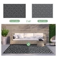 thumbnail image 2 of DEORAB Outdoor Rugs Waterproof Plastic Straw Mat 5'x8' Reversible for RV Patio Deck Beach Black & Gray, 2 of 6