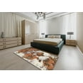 thumbnail image 4 of Ahgly Company Indoor Rectangle Abstract Saddle Brown Abstract Area Rugs, 2' x 4', 4 of 6