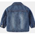 thumbnail image 2 of ameIAEA Toddler Kids Jean Jacket Long Sleeve Button Down Denim Jacket Fall Casual Coat Outwear, 2 of 7