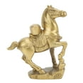thumbnail image 3 of Estatua de caballo hecha a mano, símbolo de riqueza, estatua de caballo de pie, escultura de caballo de latón de aspecto Real para decoración de escritorio, 3 of 8