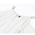 thumbnail image 3 of PENGXIANG Femmes Ouvert Froid Épaule Coupe Slim Manches Courtes Tee-Shirt Blouse Décontractée Tops, 3 of 4
