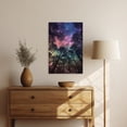 thumbnail image 4 of ZHONGYUTONG Northern Lights Wall Art Aurora Borealis Canvas Pictures Forest Trees Landscape Painting for Living Room Bedroom Decor Framed (16.00" x 24.00"), 4 of 5
