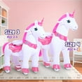 thumbnail image 3 of PonyCycle Ride on Unicorn Horse Toy Kids Riding Unicorn Walking Rocking Horse (with Brake/ 30" Height/ Size 3 for Age 3-4) Plush Pony Toys with Wheels No Battery Electricity E312, 3 of 10