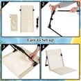 thumbnail image 5 of 3 Pack Portable Poolside Chairs, Foldable Beach Chairs for Adults, Lightweight Legless Ground Seat with Carry Bag, Small Beach Chair for Edge of Pool, Lawn, Travel, Camping (Beige), 5 of 14