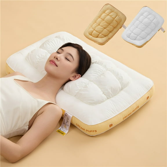 VBODN Pillows for Bed Queen,Pineapple Bag Pillow Pillow Core Washable Puff Cotton Neck Pillow Household Pillow Core