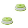 thumbnail image 1 of Injueey Collapsible Microwave Plate Cover with Vent Splashproof Splatter Guard Heating Covers Folding for Fruit Vegetables Amarillo 2Conjunto, 1 of 6