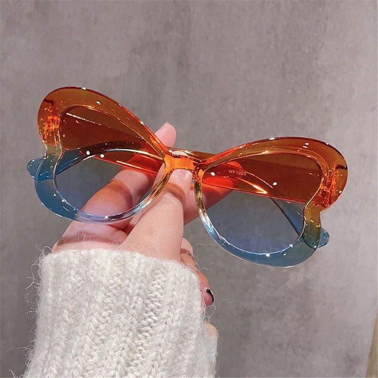 Trendy UV400 Gradient Colorful Butterfly Sunglasses Shades  display picture 3