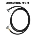 thumbnail image 3 of Unique Bargains 2pcs 79' Tire Inflator Hose Adapter Dual Lock on to Lock on Connection with Air Release Valve Black, 3 of 6