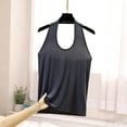 thumbnail image 4 of ClodeEU Women's Solid Color Spaghetti Strap Camisole, Basic Sleeveless Layering Tank Tops Dark Gray,Womens Plus M, 4 of 5