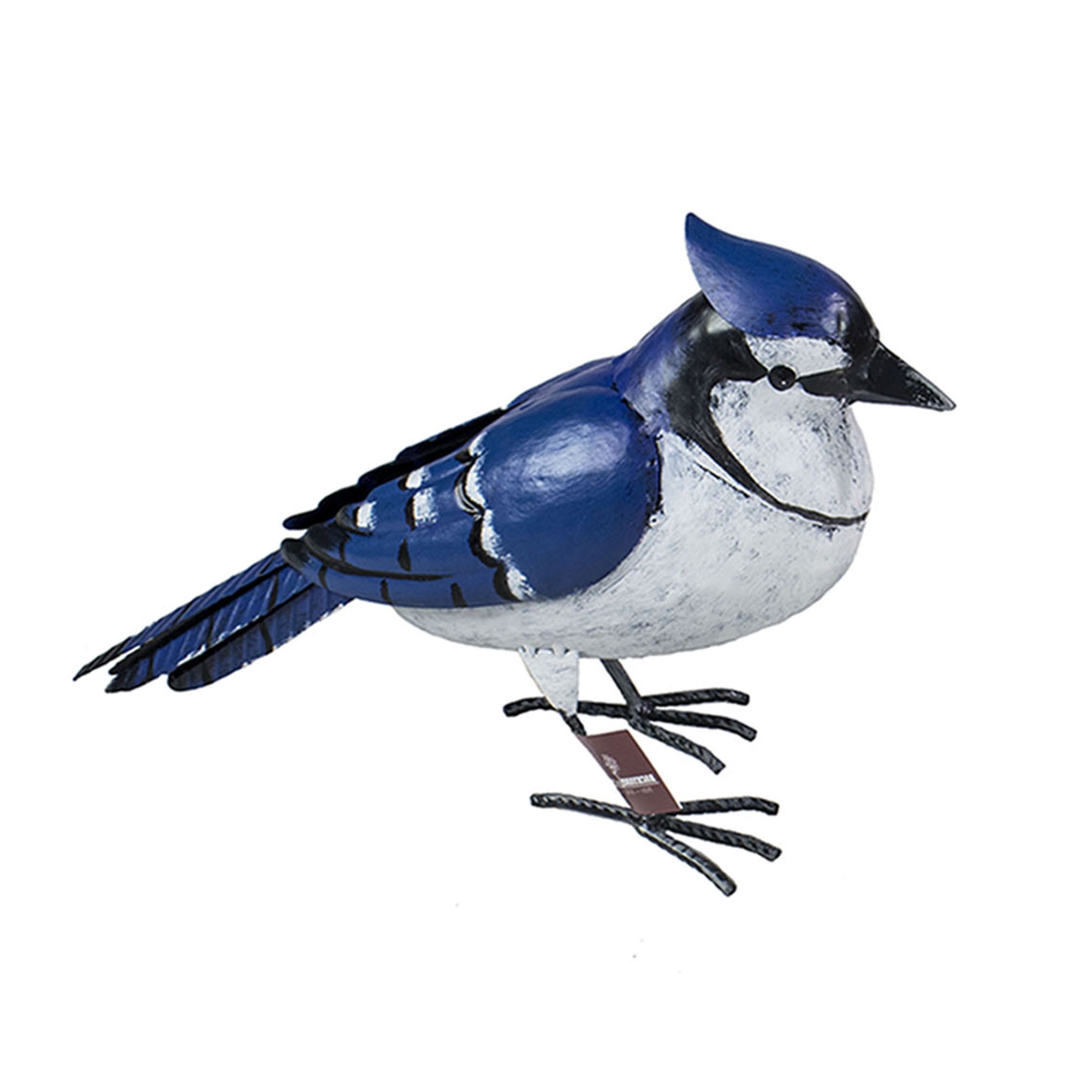 Metal Blue Jay Statue