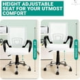thumbnail image 5 of Ergonomic Home Office Desk Chair with Adjustable Lumbar Support – Comfortable Swivel Rolling Chair, White Executive Computer Chair for Small & Tall Desks, Ideal for Home or Office - Gray, 5 of 10