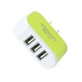 thumbnail image 2 of Candy Color 3 USB Multi-Port Wall Charger US Plug Wall Adapter Cube Block AC 110-220V 5V, 2 of 3