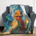 thumbnail image 4 of Manta de felpa de microfibra de franela antibolitas de Charmander ultra suave para sofá o cama, 4 of 4