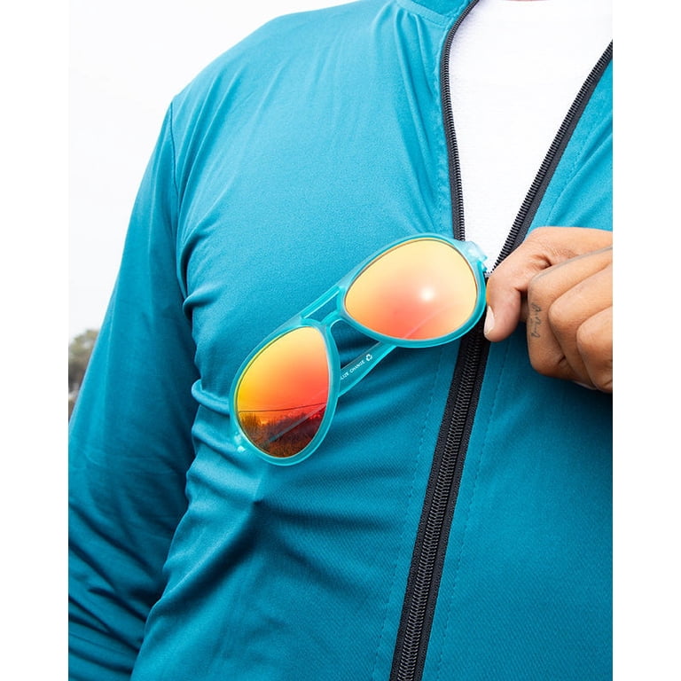 Kings Soft Aqua Aviator Polarized Sunglass, Recycled Plastic  display picture 1