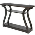 thumbnail image 6 of SuperDeal Simple Curve Console Table Porch Side Table Glossy MDF Blackish Brown, 6 of 8