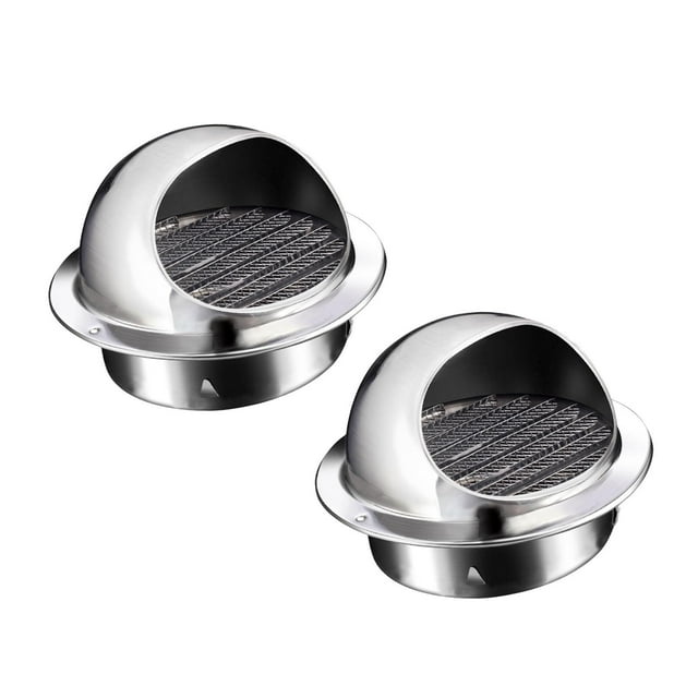 jifeng 2x Bouchon de Ventilation Mural Rond Extérieur avec Maille Fine Intégrée pour Ventilateurs de Cuisine Polyvalent pour Tuyau de 200mm