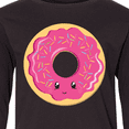 thumbnail image 4 of Inktastic Hot Pink Donut Long Sleeve Youth T-Shirt, 4 of 5