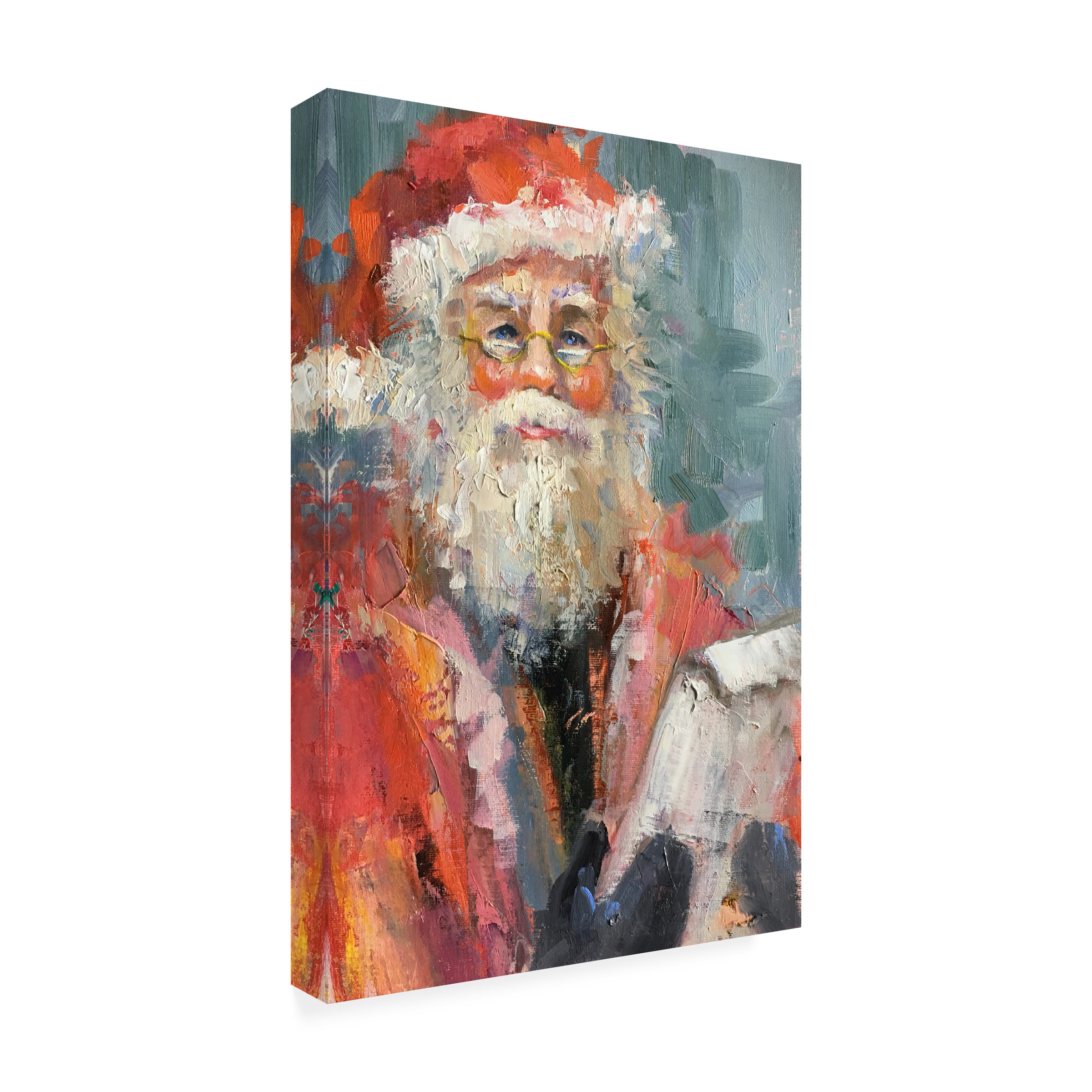 Jennifer Stottle Taylor 'Santa With Naughty And Nice List' Canvas Art