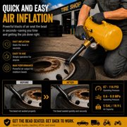 XtremepowerUS 5-Gallon Tire Bead Seater Air Blaster, 145 PSI Heavy Duty Air Cannon with Pressure Gauge for Cars, Trucks, Tractors & ATVs