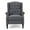 Charcoal, variant on GDF Studio Elizabeth Contemporary Tufted Wingback Pushback Recliner, Navy Blue and Dark Brown, Fabric