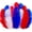 Red White Blue, variant on 300Pcs Natural Rooster Feathers Bulk 3-5 Inch, Assorted Craft Feathers for Dream Catcher, Wedding Decor, Home Party & DIY Art Projects