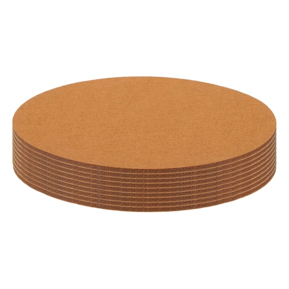 Round Felt Furniture Pads, 10Pack 6" Dia x 0.12" Thick Adhesive Backed Felt Non-slip Anti-scratch Felt Pads Chair Leg Protectors for Protecting Hardwood Floor, Light Brown