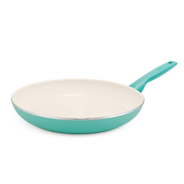 GreenPan Rio Ceramic Nonstick 12" Open Frypan, Turquoise