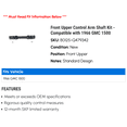 thumbnail image 2 of Front Upper Control Arm Shaft Kit - Compatible with 1966 GMC 1500, 2 of 2