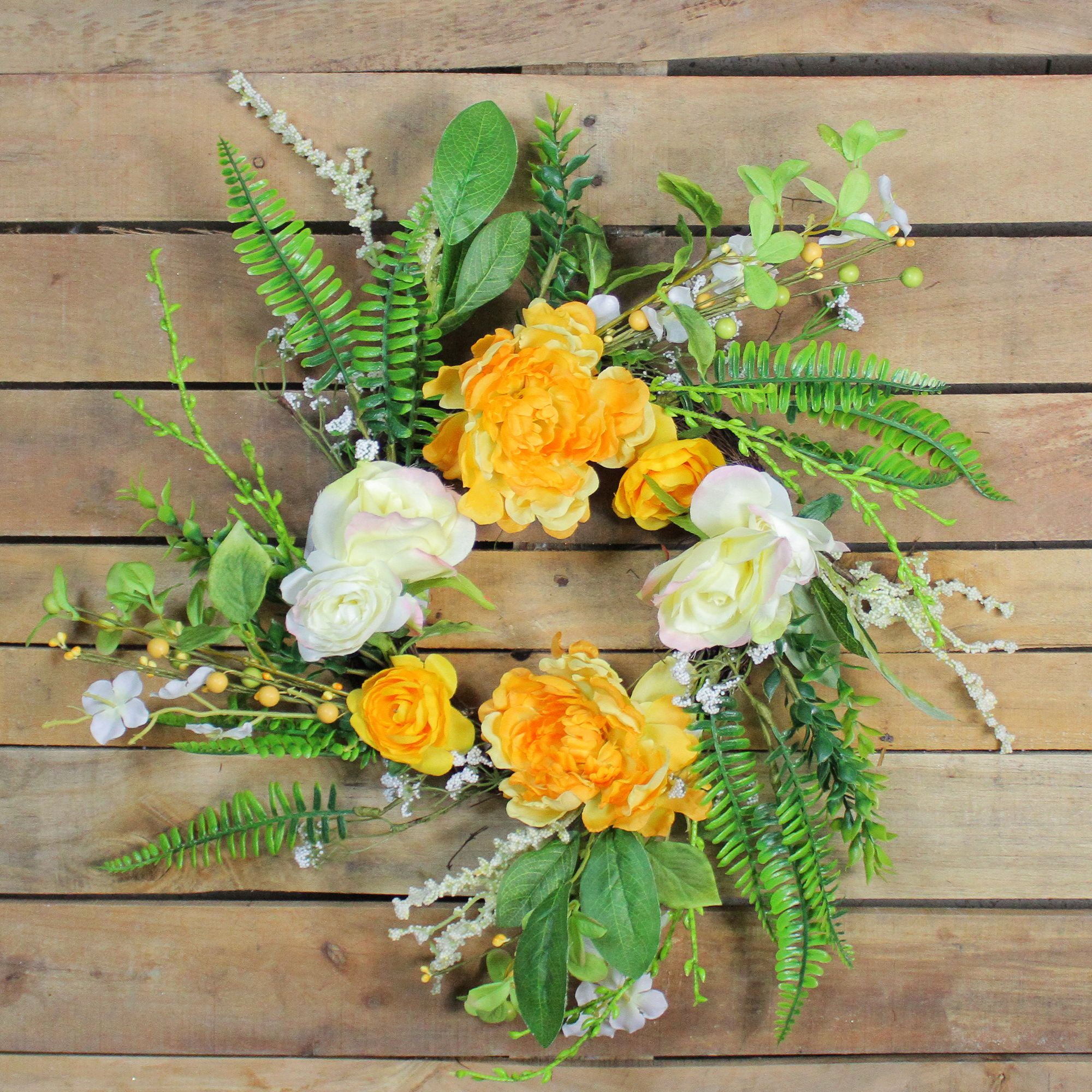 Northlight Floral Polyester Wreath, 16" (Multi-color)
