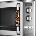 thumbnail image 4 of SEANATIVE Fridge Microwave Door Handle Covers Pack of 6 Keep Kitchen Appliances Clean from Smudges, Fingerprints, Stains, Decorative Refrigerator Accessories, Daisy Sunflower Spider Web Skull Black, 4 of 7