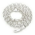 thumbnail image 4 of 5.8mm Solid .925 Sterling Silver Round Rolo Choker Chain Necklace, 20 inches, 4 of 7