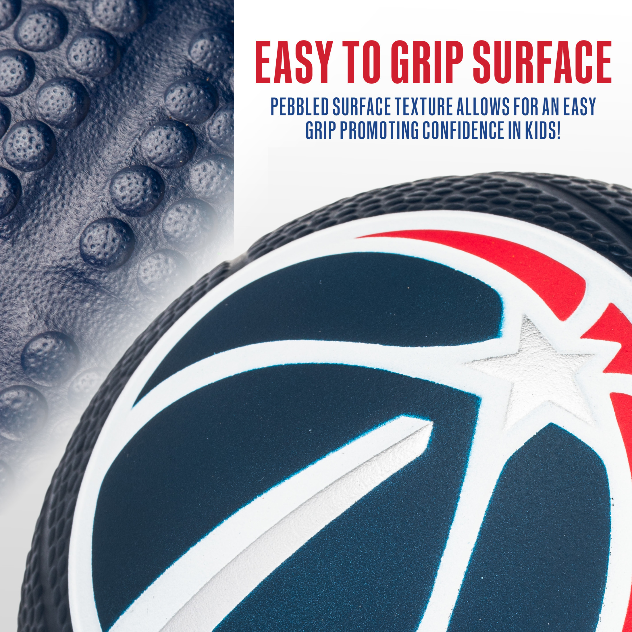 Franklin Sports NBA Washington Wizards Mini Foam Basketball - Kids 5.5" Inch Toy Basketball for Over the Door + Mini Indoor Basketball Hoops - NBA Fan Shop Soft Foam Indoor Kids Basketballs