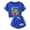 Blue, variant on Kids Girls Number Block Letter Cartoon Graphics Printed Costume Sweatsuits Short Sleeve T-shirt&Shorts Athletic Outfit Summer Jogging Tracksuit 2 Piece Casual Tops Tees Sport Set Clothes Gift 3-13