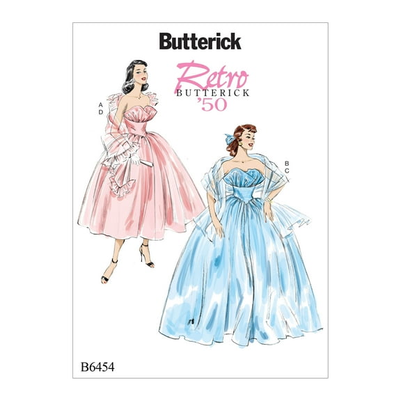 Butterick Pattern Misses' Dress And Shawls-14-16-18-20-22