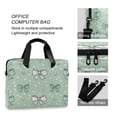 thumbnail image 4 of 16" Laptop Briefcase for Work Travel Laptop Shoulder Bag Carrying Handbag Laptop Case Green and Mint Bows, 4 of 8