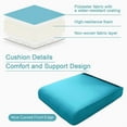 thumbnail image 4 of PARKWELL 24" x 22" Turquoise Outdoor Chair Deep Seating Cushion, Water Resistant, 4 of 7