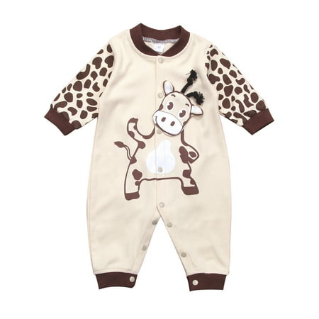 

Cow Girls Boys Jumpsuit Baby Outfit Infant Romper 0-24 Months