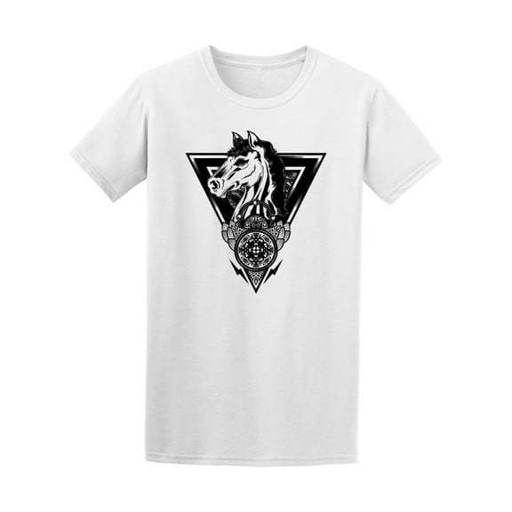 Vintage Tribal Horse Sketch Tee Men's -Image by Shutterstock