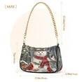 thumbnail image 3 of ALAZA Snowman with Cardinals Christmas Women's Chain Shoulder Bag Hobo Handbag Tote Crossbody Purse, 3 of 7